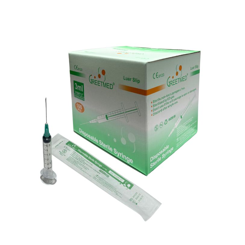 JERINGA DE 3 CC CON AGUJA 21G X 1/2" | VERDE