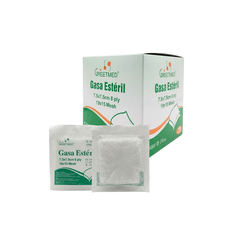 GASA ESTERIL EN SOBRE 7,5 x 7,5 CM