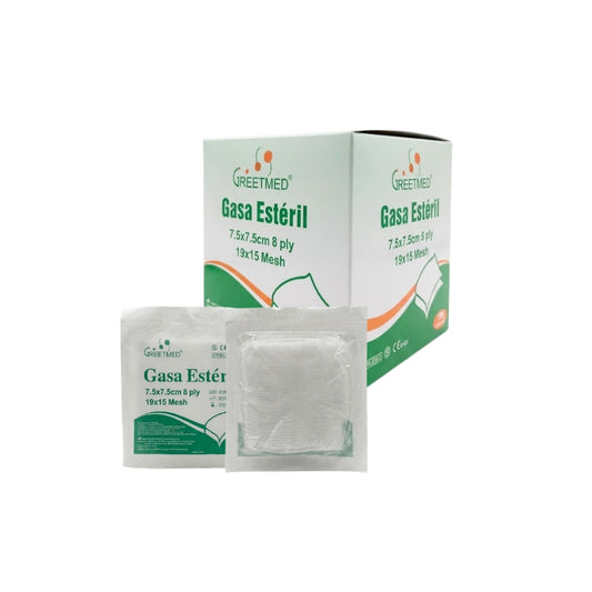 GASA ESTERIL EN SOBRE 7,5 x 7,5 CM